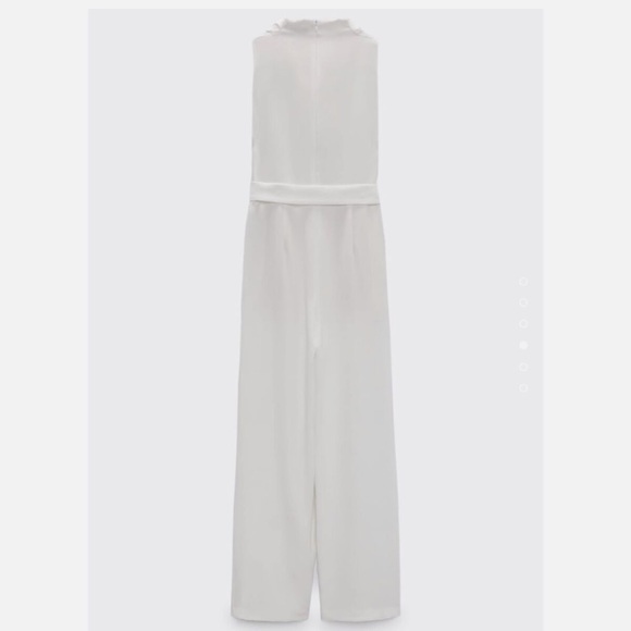 Zara white crepe jumpsuit - Picture 2 of 2